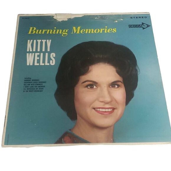 Kitty Wells Burning Memories Vinyl Record - Picture 1 of 12